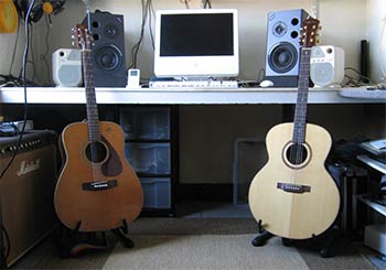 Yamaha and Freshman acoustic guitars